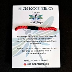 Pulsera Roja Broche