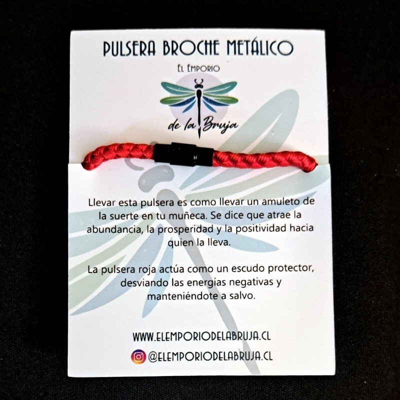 Pulsera Roja Broche