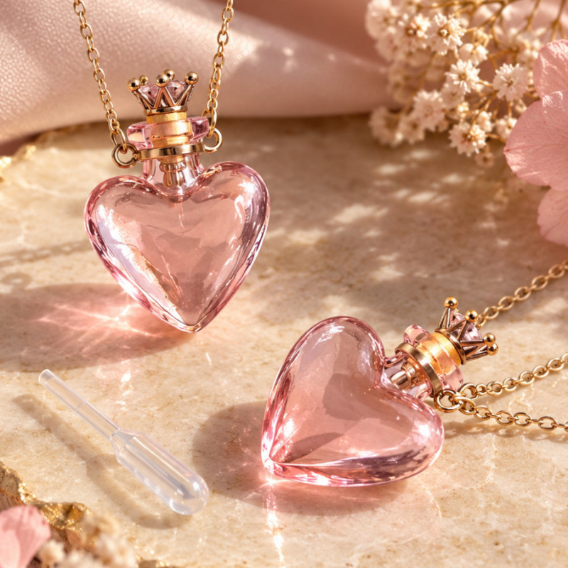 Collar Botellita Corazón